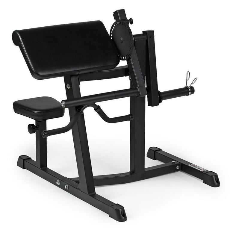 Titan Fitness Bicep Tricep Machine with Weight Bar Preacher Plate Loaded 220 LB Rated Arm Workouts Walmart