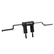 Titan Fitness Rackable Safety Squat Bar, Cambered Safety Squat Barbell with 5 Drop, Olympic Weight Sleeves Rated 1,500 LB
