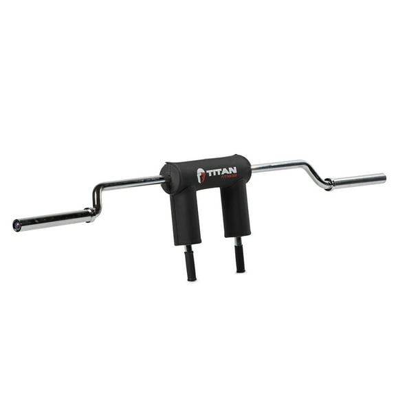 Titan Fitness Rackable Safety Squat Bar, Cambered Safety Squat Barbell with 5" Drop, Olympic Weight Sleeves Rated 1,500 LB