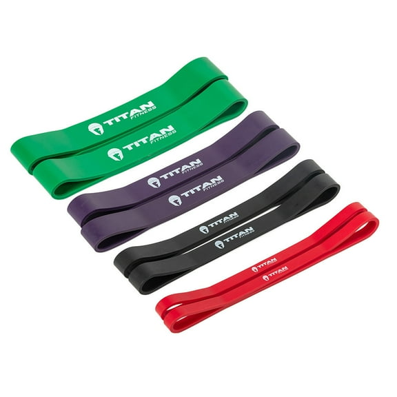 Titan Fitness Replacement Resistance Bands for Vice Grip Trainer, 12" Mini Bands Multi-Pack with Variable Resistance, Color-Coded Latex Fit Loop Bands, for Strength, Grip, & Resistance Training