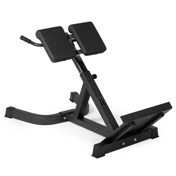 Titan Fitness Roman Chair Back Extension Machine, Adjustable Hyperextension Bench, Soft Durable Padding, Non-Slip Footplate, Adjustable Height, Exercise Equipment for Core, Back, Hamstrings, Glutes