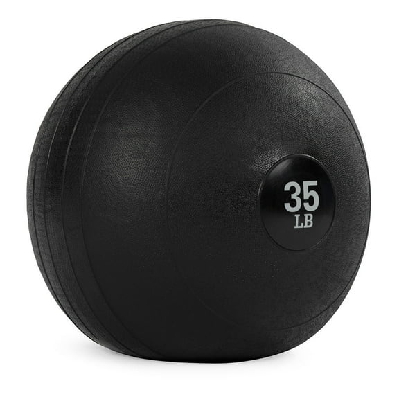 Titan Fitness 35 LB Rubber Slam Ball, Dead Weight Ball Absorbs Impact, Minimal Bounce, Textured Surface for Strength