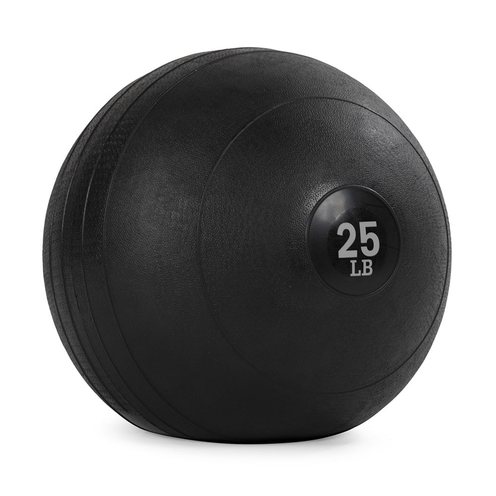 Titan Fitness 25 LB Rubber Slam Ball, Dead Weight Ball Absorbs Impact, Minimal Bounce, Textured Surface