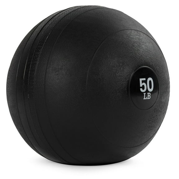 Titan Fitness 50 LB Rubber Slam Ball, Dead Weight Ball Absorbs Impact, Minimal Bounce, Textured Surface