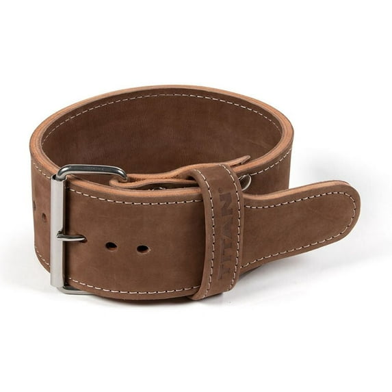 Titan Fitness Small Weightlifting Belt, 21" - 28" 4-Inch-Wide Belt, 10mm thick, Powerlifting, Deadlifts, Weight Training Belt