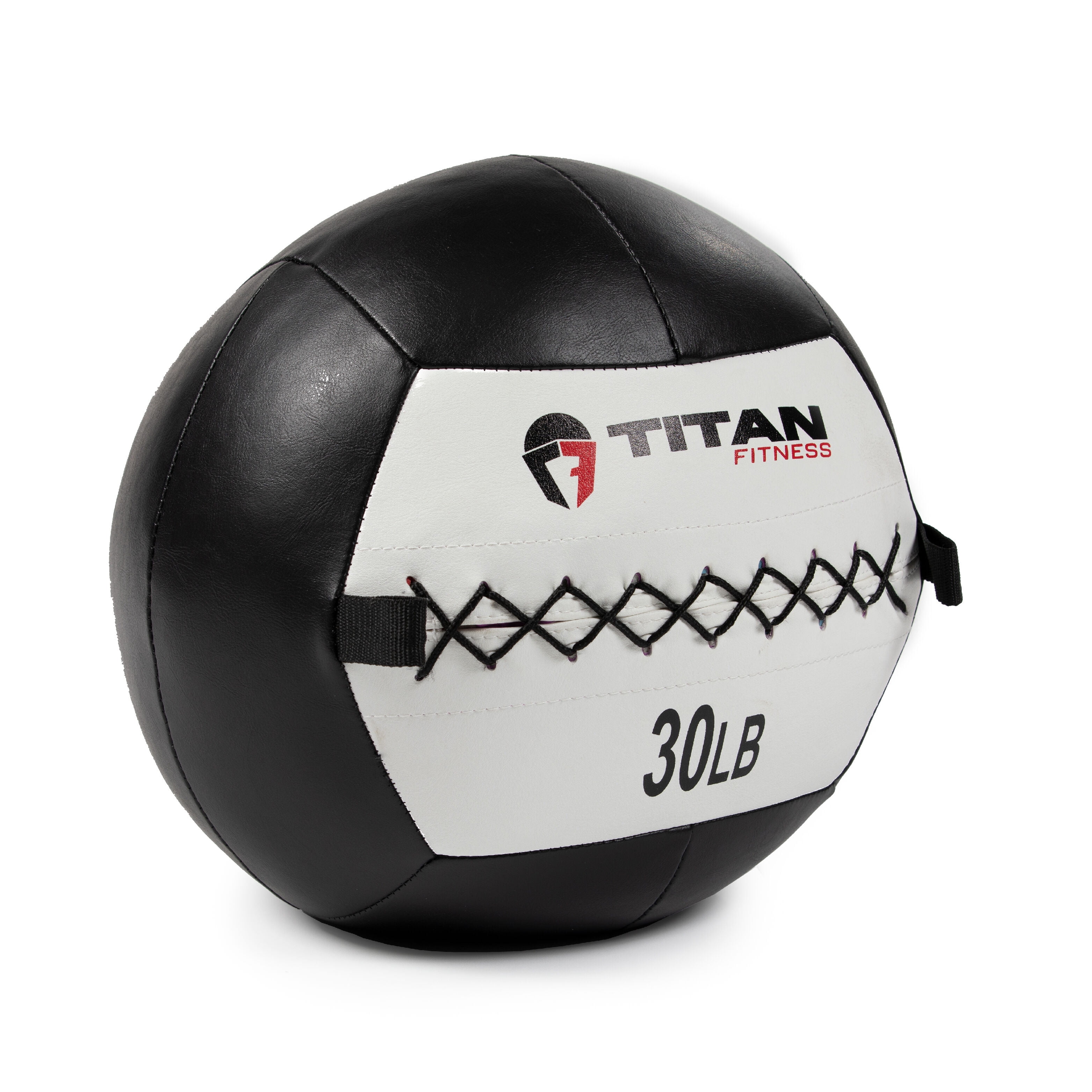 Titan Fitness Soft Leather Medicine Wall Ball 30 lb. Durable