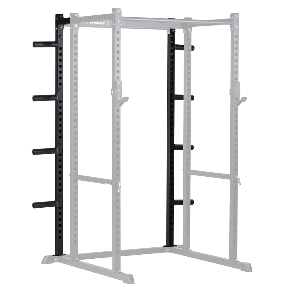 Titan Fitness T-2 Series Power Rack Extension Kit, Black 83" Height x 10" Depth, 2x2 12-Gauge Steel Uprights, Bolt-Together Rack Expansion for Home Gym with Weight Plate Holders