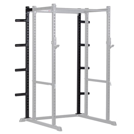 Titan Fitness T-2 Series Power Rack Extension Kit, Black 83" Height x 10" Depth, 2x2 12-Gauge Steel Uprights, Bolt-Together Rack Expansion for Home Gym with Weight Plate Holders
