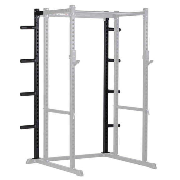 Titan Fitness T-2 Series Power Rack Extension Kit, Black 83" Height x 10" Depth, 2x2 12-Gauge Steel Uprights, Bolt-Together Rack Expansion for Home Gym with Weight Plate Holders