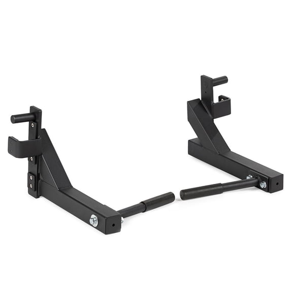 Titan Fitness T-2 Series Dip Bars, J-Hook Power Rack Mounted Attachment, 24" Handle Spread, 880 LB Capacity for Chest. Shoulder, & Arm Strength Training