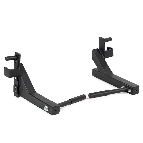 Titan Fitness T-2 Series Dip Bars, J-Hook Power Rack Mounted Attachment, 24" Handle Spread, 880 LB Capacity for Chest. Shoulder, & Arm Strength Training