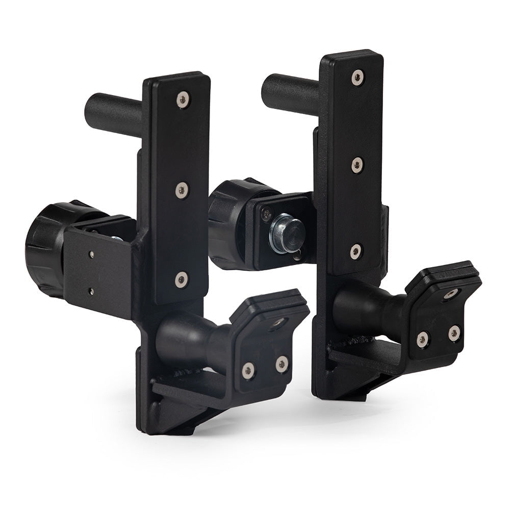 Titan Fitness T-2 Series Quick Release Roller J-Hooks, 850 LB Capacity, Fits 2" x 2" Tubular Steel, 24mm Pop-Pin