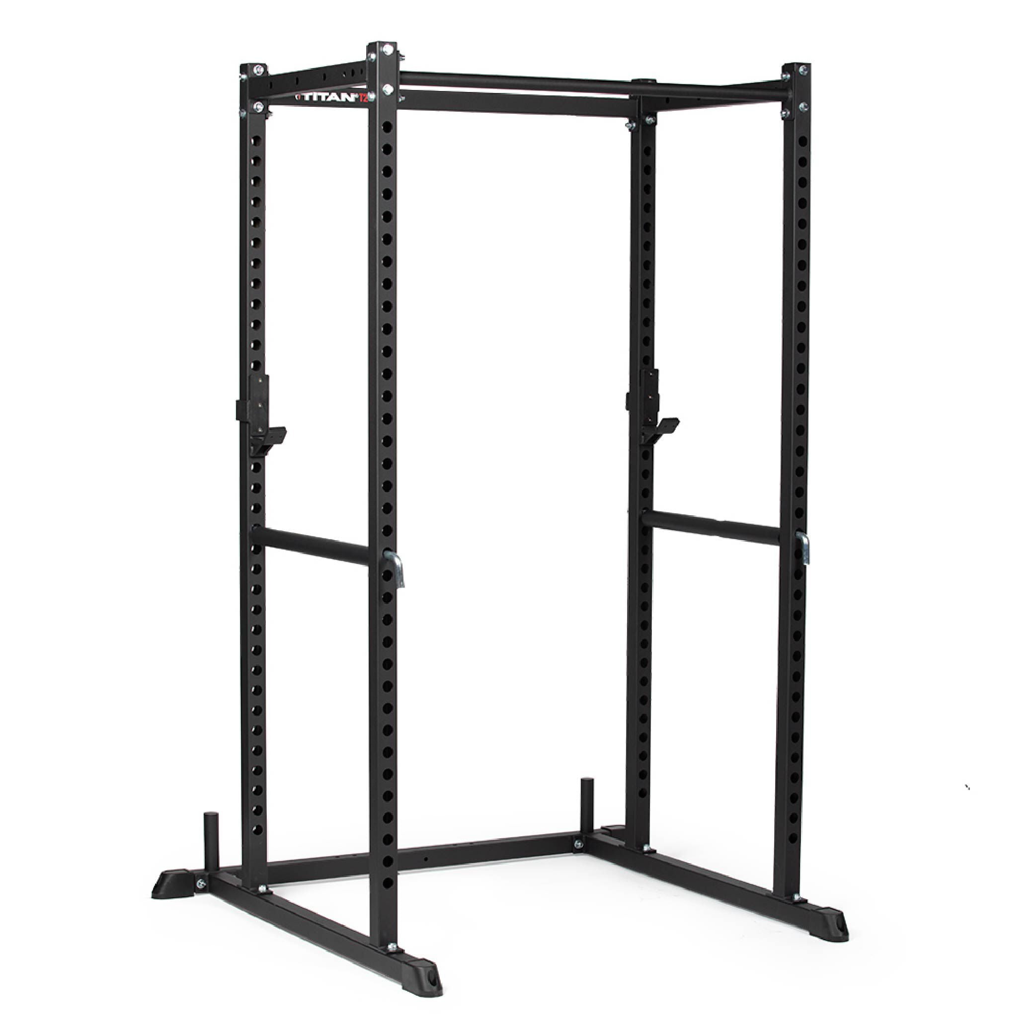 Barres De Sécurité Rabattables Titan Fitness Série TITAN - 42 Cm De Profondeur, Acier Noir