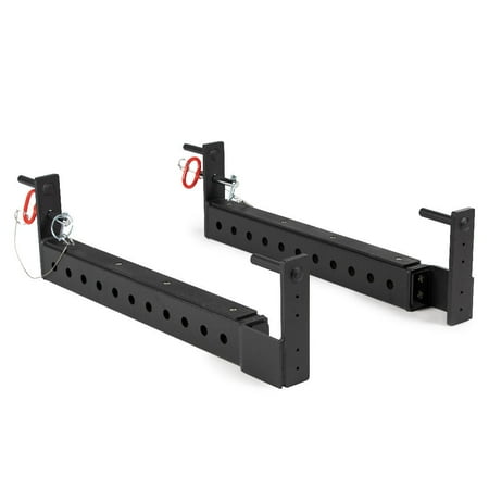Titan Fitness T-3 Series 24” Flip-Down Safety Bars for T-3 Series Power Racks, Rated 1,500 LB, UHMW Liner, Pulling Platform