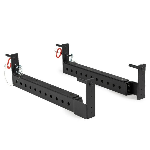 Titan Fitness T-3 Series 24 Flip-Down Safety Bars for T-3 Series Power Racks, Rated 1,500 LB, UHMW Liner, Pulling Platform