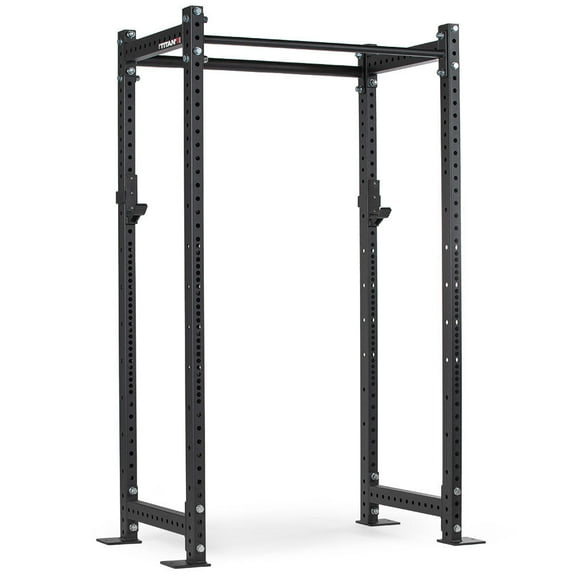 Titan Fitness T-3 Series Black Short Power Rack, 24in Depth, 1,100 LB Capacity Cage for Weightlifting and Strength Training