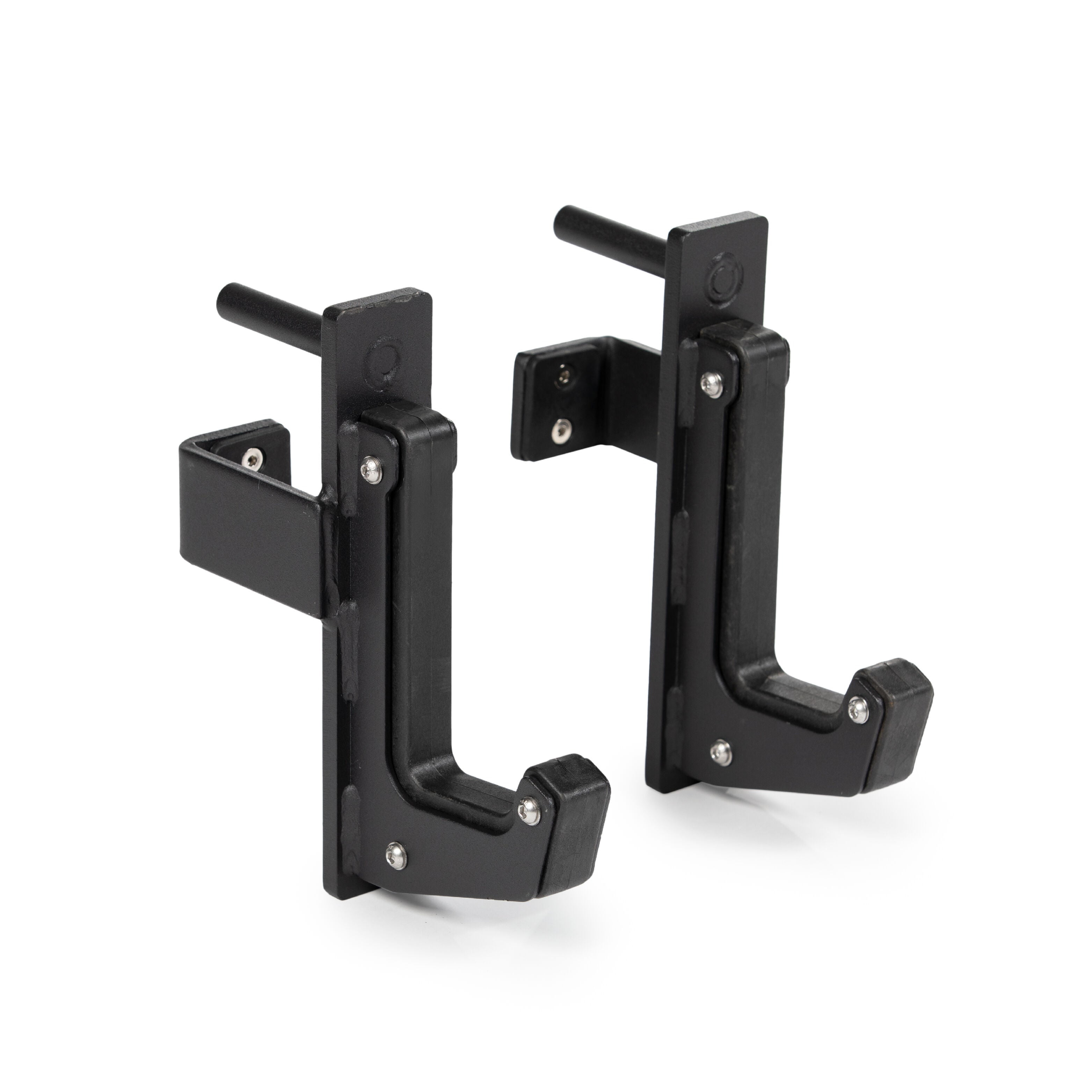 Titan Fitness T-3 Series Sandwich J-Hooks, UHMW Plastic, J-Hook Style Rack Mounted, 1,800 LB Capacity, Fits 3” x 3” Tubular Steel