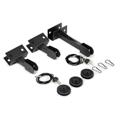 Titan Fitness T-3 Series Tricep/Lat and Low Pulley System, Rated 440 LB, Complete Cable Rack-Mounted Pulley System