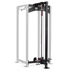 Titan Fitness TITAN Series 100" Lat Pulldown and Low Row Attachment with Crossmember Nameplate, Rated 400 LB, Lat Tower Power Plate Loaded Rack Mounted