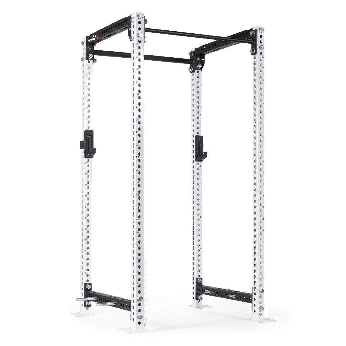 Titan Fitness TITAN Series 100" White BoltDown Power Rack, 36" Depth