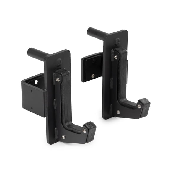Titan Fitness TITAN Series Power Rack Sandwich J-Hooks, 1500 LB Capacity, Fits 3" x 3" Rack Uprights with 26mm Holes, UHMW Protective Liners, Barbell Holder for Squat & Bench Press
