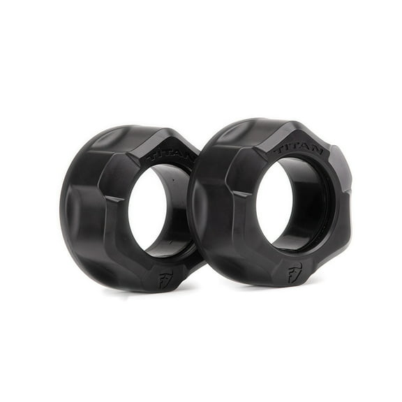 Titan Fitness TwistLock Molded Barbell Collar Set, 59.5mm-51.5mm Sleeve Diameter, Quick Release Olympic Barbell Clamps, Pair of Magnetic Molded Weight Clips with Contoured Easy-Grip Design