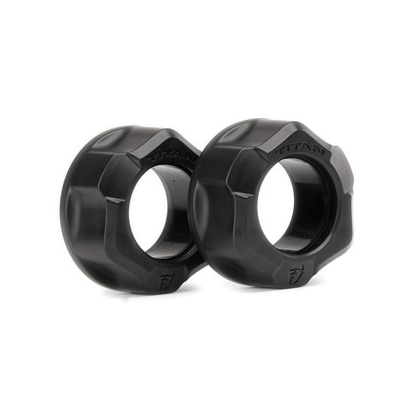 Titan Fitness TwistLock Molded Barbell Collar Set, 59.5mm-51.5mm Sleeve Diameter, Quick Release Olympic Barbell Clamps, Pair of Magnetic Molded Weight Clips with Contoured Easy-Grip Design
