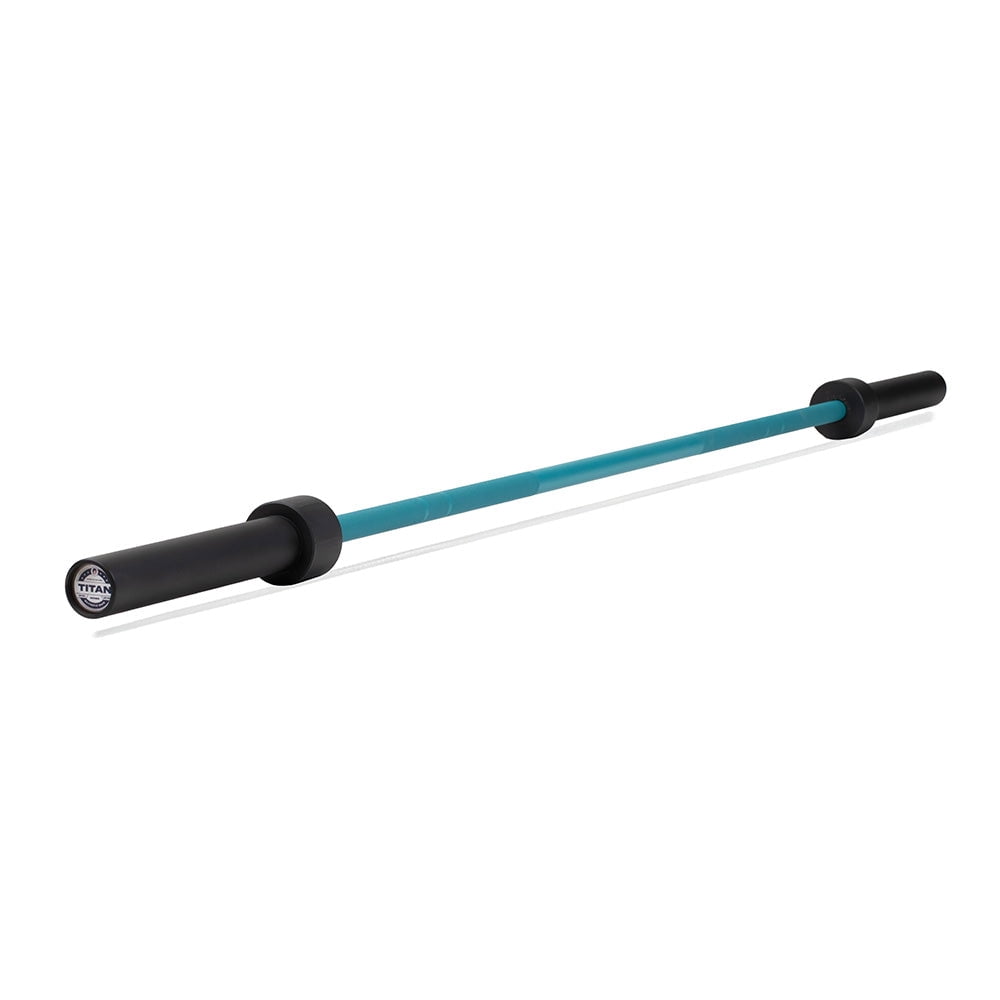 Titan Fitness TITAN Series 15KG Women's Olympic Barbell, 25mm Teal Cerakote Shaft, USA Made Multipurpose Bar for Weightlifting & Power Lifting Movements, Rated 1,500 LB