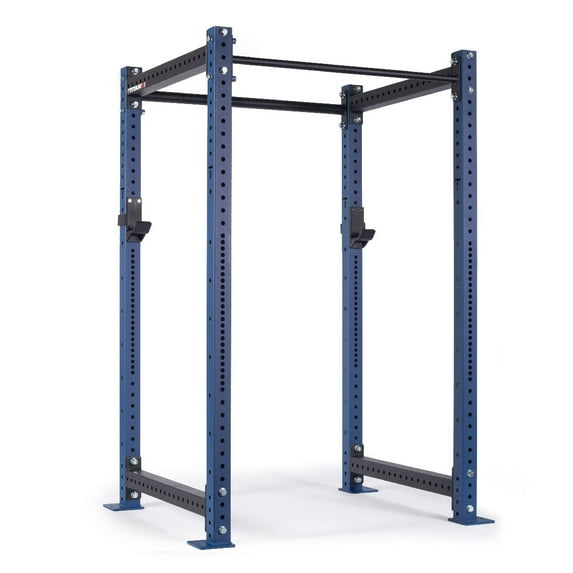 Titan Fitness X-3 Series 80" Navy Bolt-Down Power Rack, 36" Depth, Rackable 1650 LB Cage, 1.25" and 2" Pull Up bars, Standard J-Hooks, Weightlifting and Strength Training