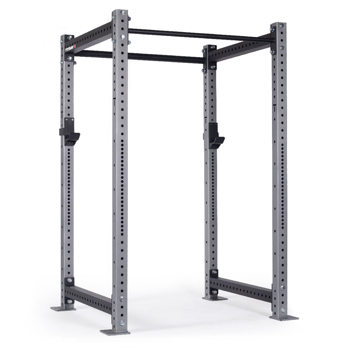 Titan Fitness X-3 Series 80" Silver Bolt-Down Power Rack, 36" Depth, Rackable 1650 LB Cage, 1.25" and 2" Pull Up bars, Standard J-Hooks, Weightlifting and Strength Training