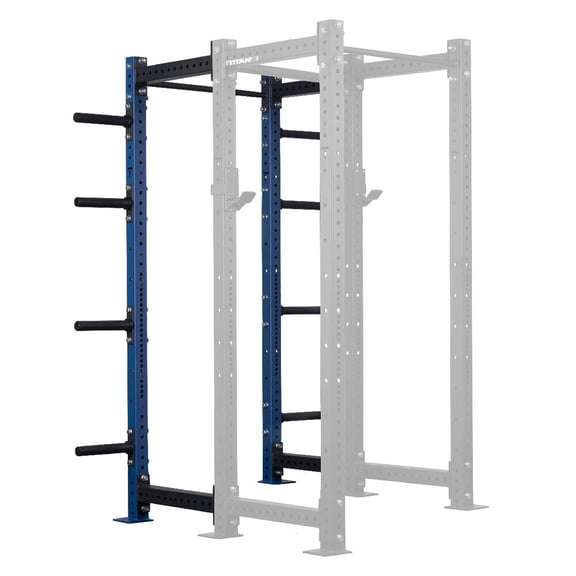 Titan Fitness X-3 Series 90" Navy Bolt-Down Power Rack Extension Kit, 24" Depth, 1000 LB Capacity, 1.25" Pull Up Bar, Weight Plate Holders, Weightlifting and Strength Training