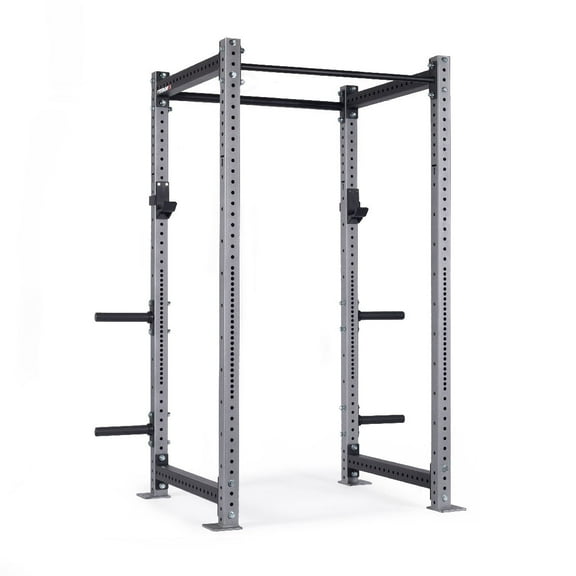 Titan Fitness X-3 Series 90" Silver Bolt-Down Power Rack, 36" Depth, Rackable 1650 LB Cage, 1.25" and 2" Pull Up bars, Standard J-Hooks, Weight Plate Holders, Weightlifting and Strength Training