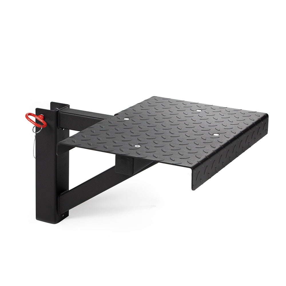 Titan Fitness X-3 Series Rack Mounted Step-Up Platform, 22" x 15" Diamond Plate Steel Step, Adjustable Power Rack Attachment for Step-Ups, Plyometrics & Strength Training, 550 LB Capacity