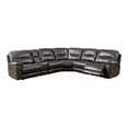 thumbnail image 1 of Titan Furnishings 132" Modern Faux Leather Sectional in Dark Brown, 1 of 5