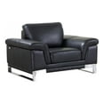 thumbnail image 1 of Titan Furnishings 17" Modern Genuine Italian Leather Chair in Black, 1 of 2