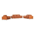 thumbnail image 1 of Titan Furnishings 3-Piece Genuine Italian Leather Sofa Set in Camel Orange, 1 of 1