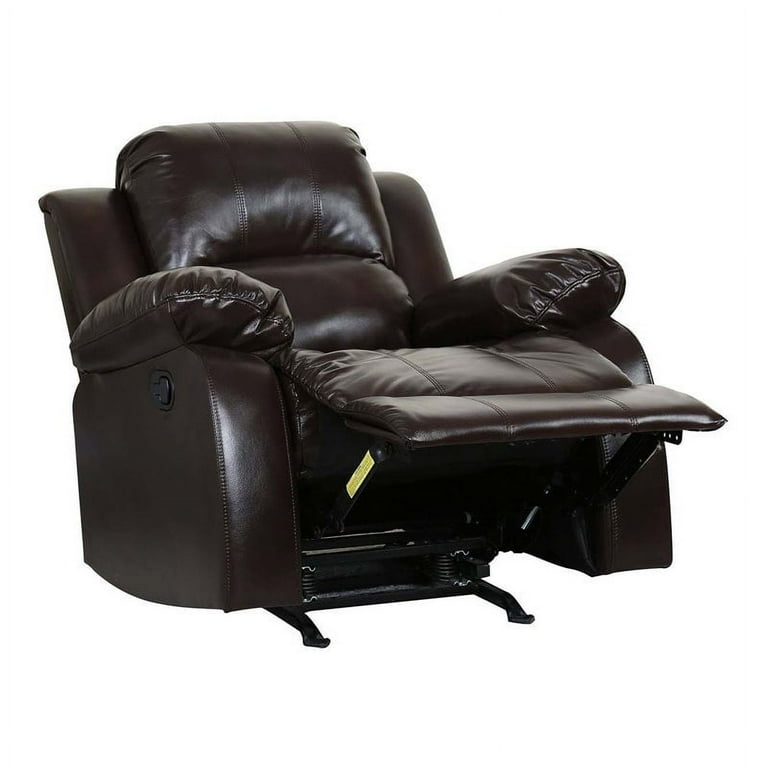 Titan brown faux leather 2024 reclining massage chair