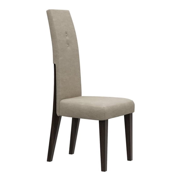 Titan Furnishings 46" Modern Lacquer Wood Dining Chair in Brown Wenge