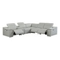 thumbnail image 1 of Titan Furnishings 6-Piece 1 Console 3-Power Reclining Italian Leather Sectional, 1 of 7