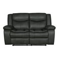 thumbnail image 1 of Titan Furnishings 64" Transitional Faux Leather Reclining Loveseat in Gray, 1 of 15