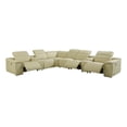 thumbnail image 1 of Titan Furnishings 8-Piece 1 Console 3-Power Reclining Italian Leather Sectional, 1 of 8