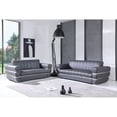 thumbnail image 1 of Titan Furnishings Genuine Leather Power Reclining Sofa Set in Dark Gray, 1 of 5