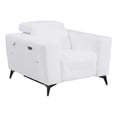 thumbnail image 1 of Titan Furnishings Italian Leather Chair with Power Recliner in White, 1 of 12