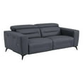 thumbnail image 1 of Titan Furnishings Italian Leather Sofa with Power Recliner in Dark Gray, 1 of 12