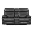 thumbnail image 1 of Titan Furnishings Modern Faux Leather Console Loveseat in Gray, 1 of 13