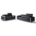 thumbnail image 1 of Titan Furnishings Modern Genuine Italian Leather Sofa and Loveseat in Black, 1 of 14
