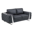 thumbnail image 1 of Titan Furnishings Modern Genuine Italian Leather Upholstered Loveseat, 1 of 6