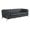 thumbnail image 1 of Titan Furnishings Modern Genuine Italian Leather Upholstered Sofa in Dark Gray, 1 of 1