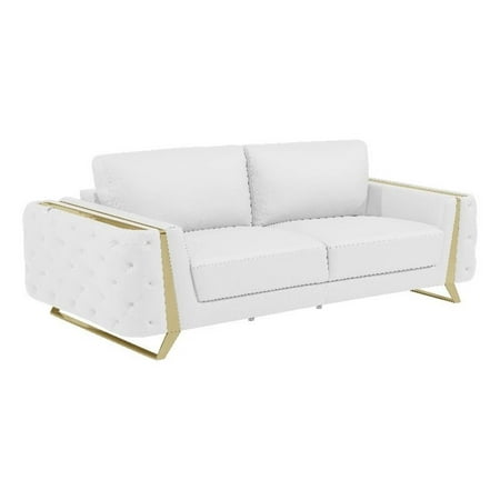 Titan Furnishings Modern Genuine Italian Leather Upholstered Sofa
