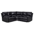 thumbnail image 1 of Titan Furnishings Transitional Faux Leather Power Reclining Sectional in Black, 1 of 7